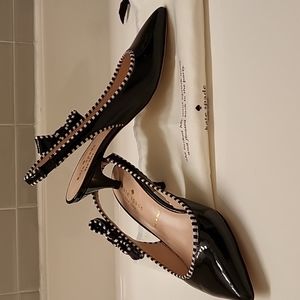 Kate Spade Black Pointy Toe Kitten Heel